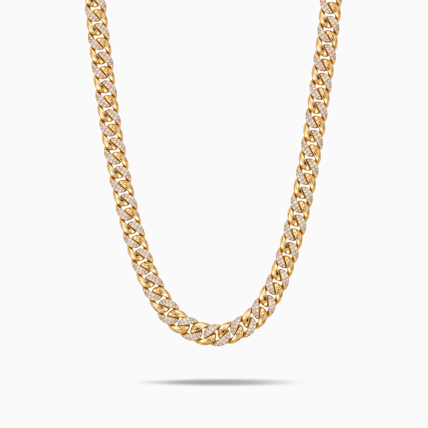 Chaîne Iced Icon Cuban link 8mm 1/2 Dorée