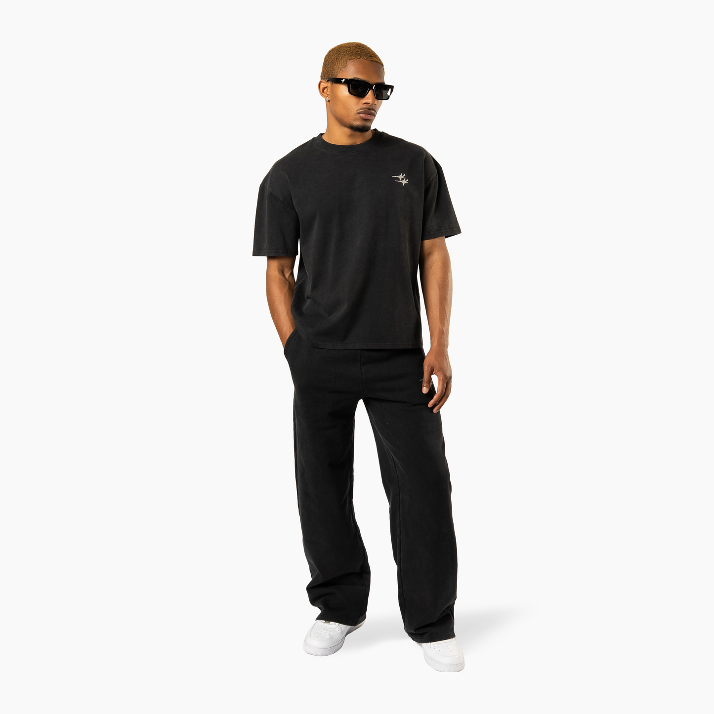 T-shirt Double Stars Noir