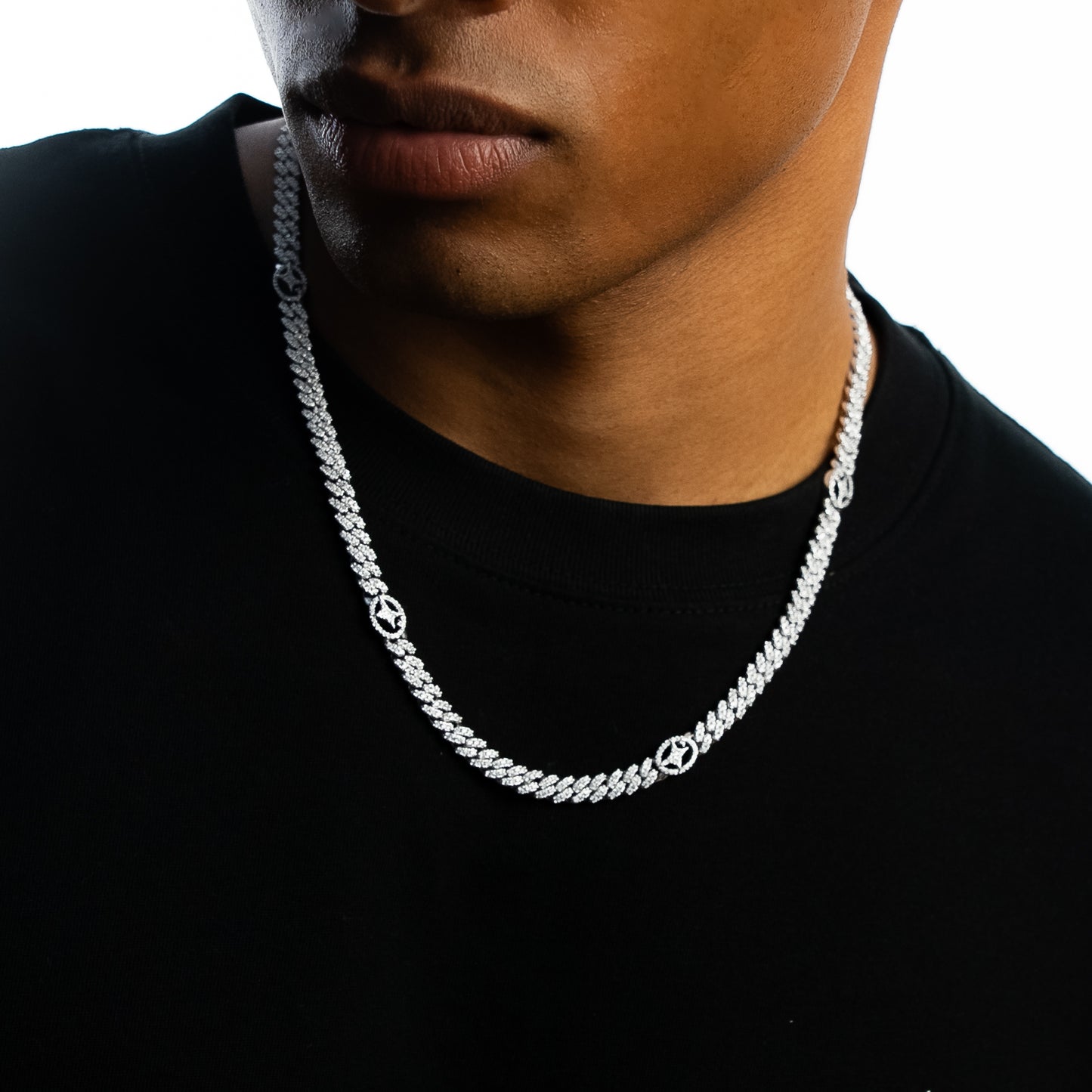 Signature Iced Cuban Link Chain 5mm Silver