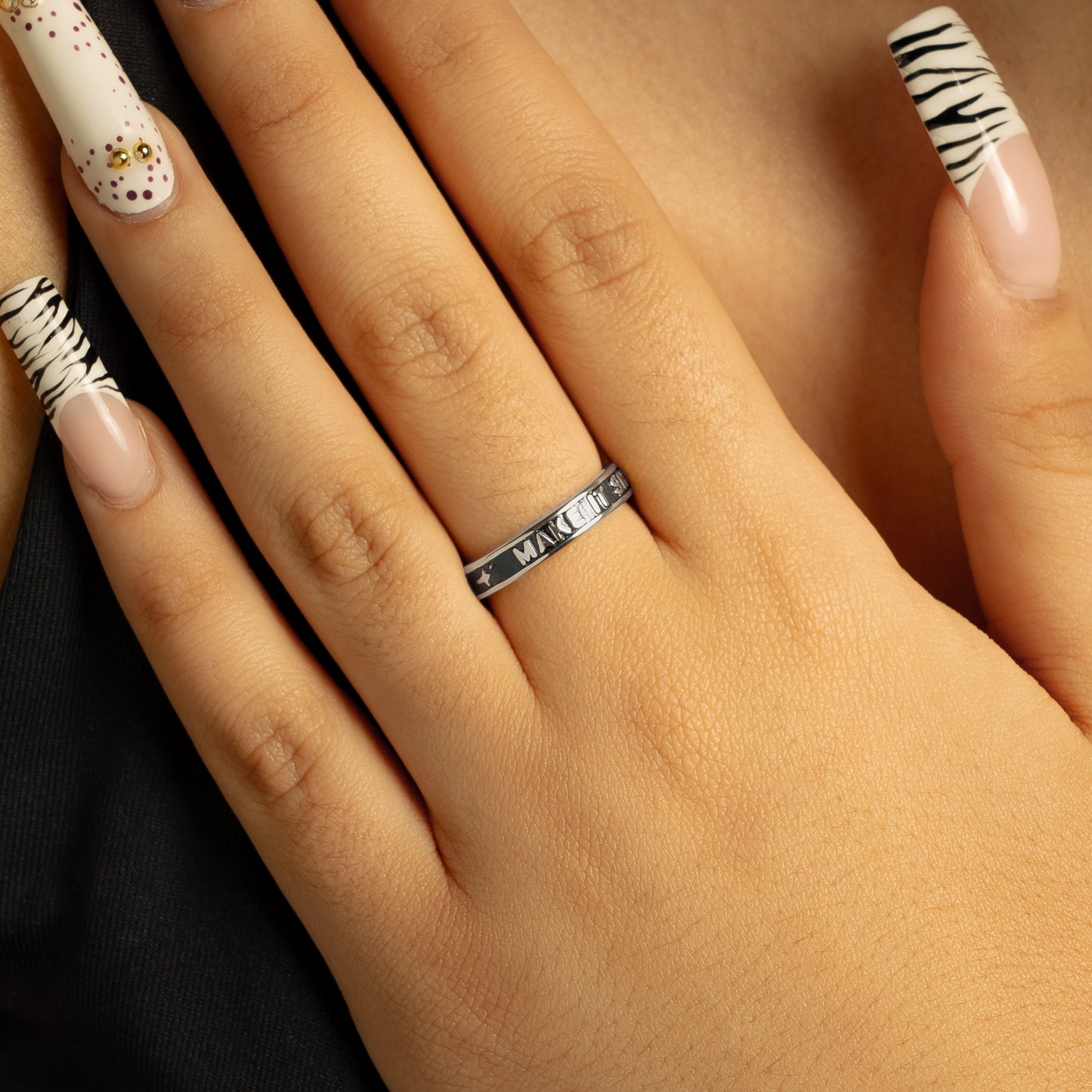 Make it shine ring argentée