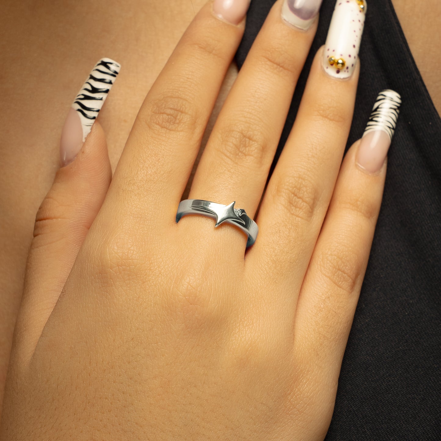 Signature ring argentée