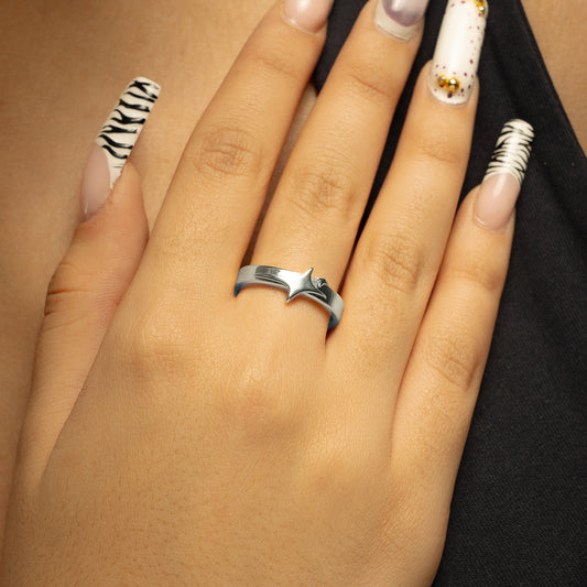 Signature ring argentée