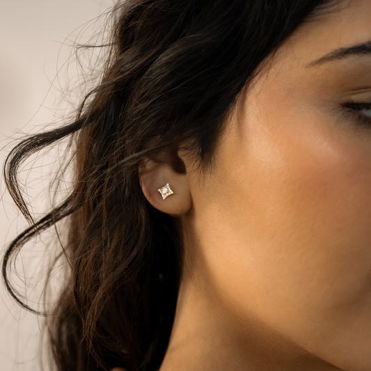 Star earrings dorées