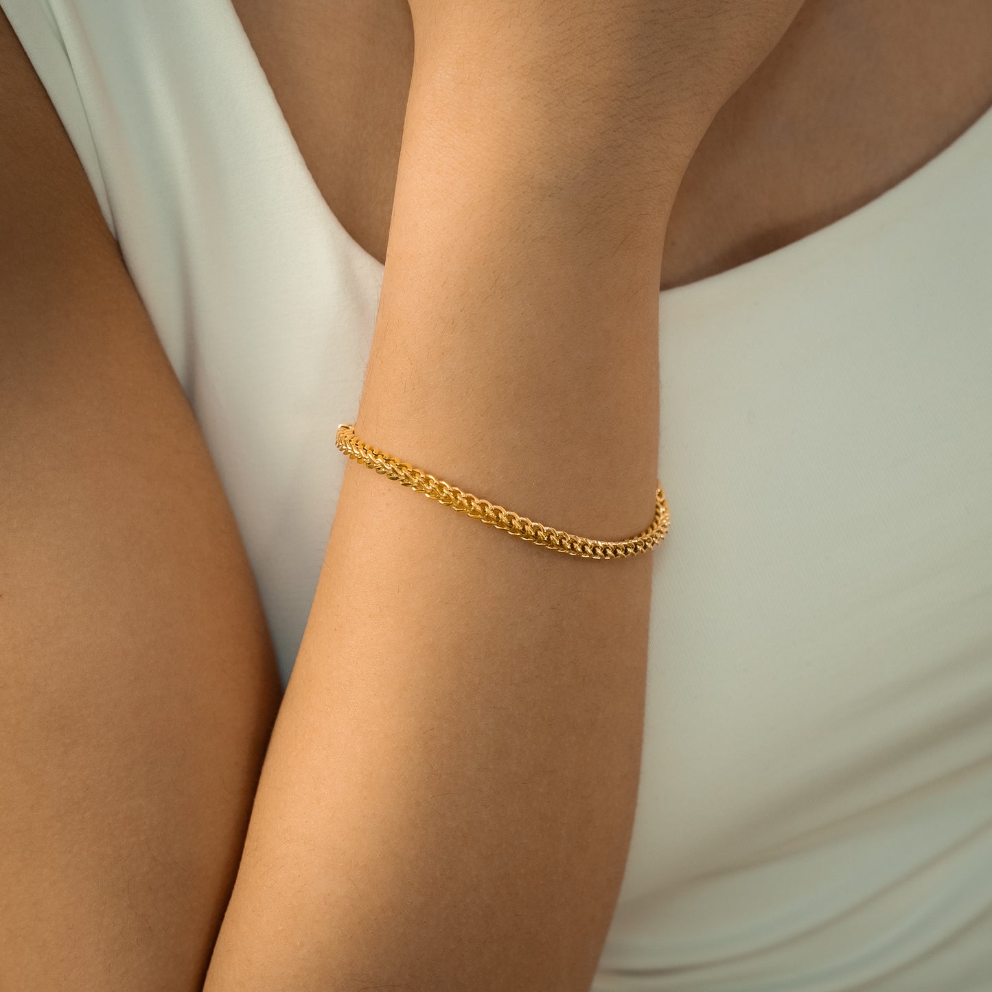 Bracelet Franco 3 mm doré