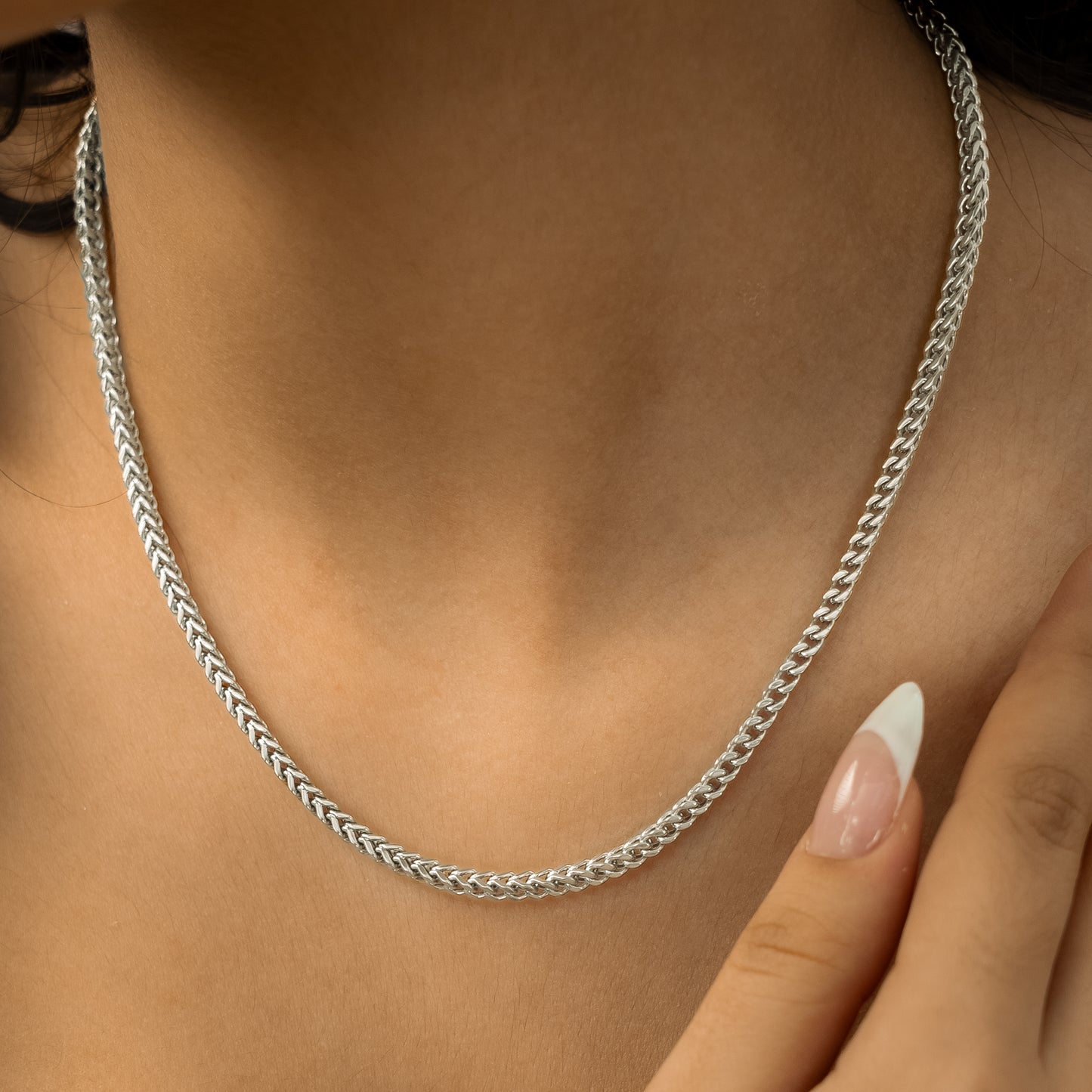 Chaîne Franco 3 mm argentée