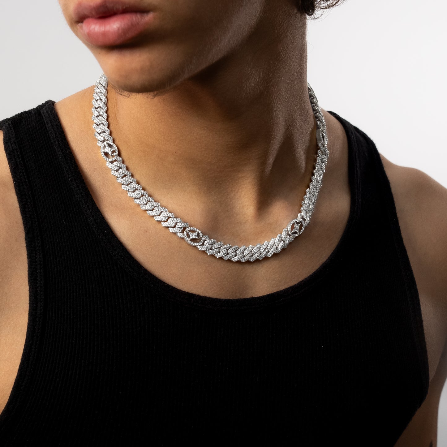 Signature Prong Link Chain 10mm Silver