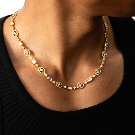 Gold Signature Iced Chain