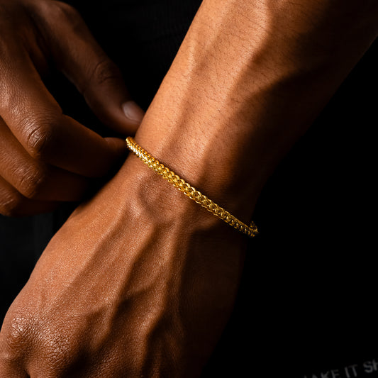 Bracelet Franco 3 mm doré