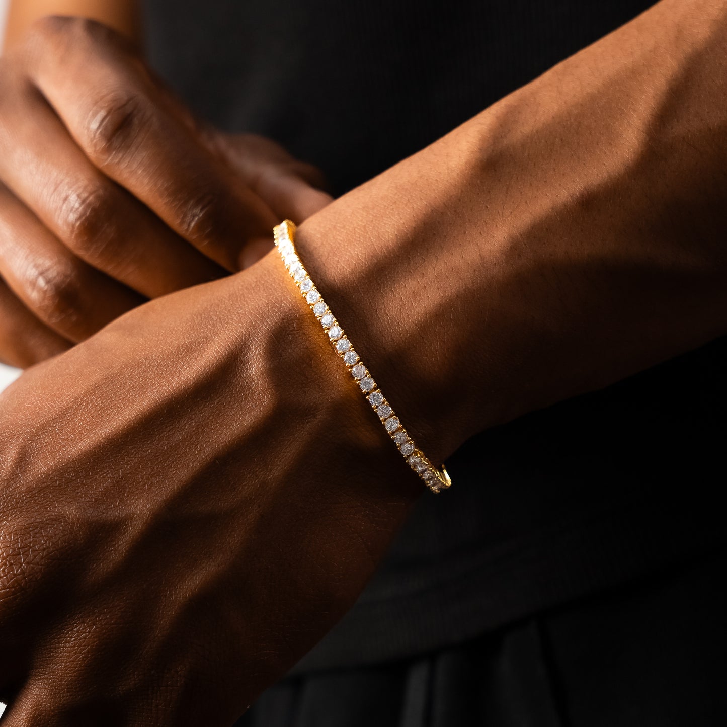 Bracelet Tennis 3 mm doré