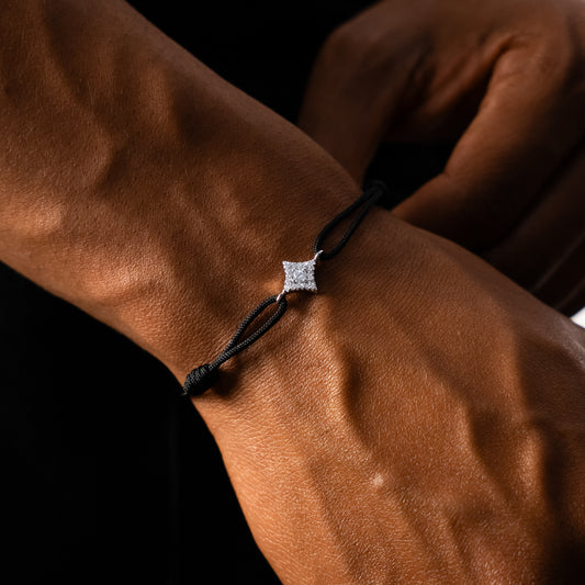 Bracelet cordon Star - Noir