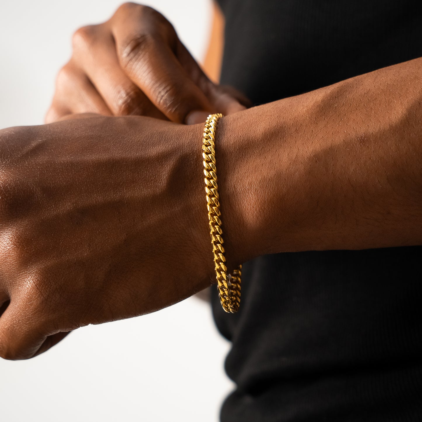 Bracelet Cuban link 5 mm doré