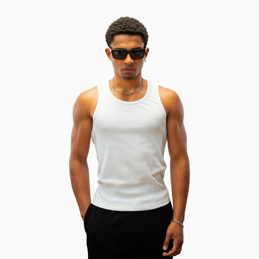 Rib Tank Signature - Blanc