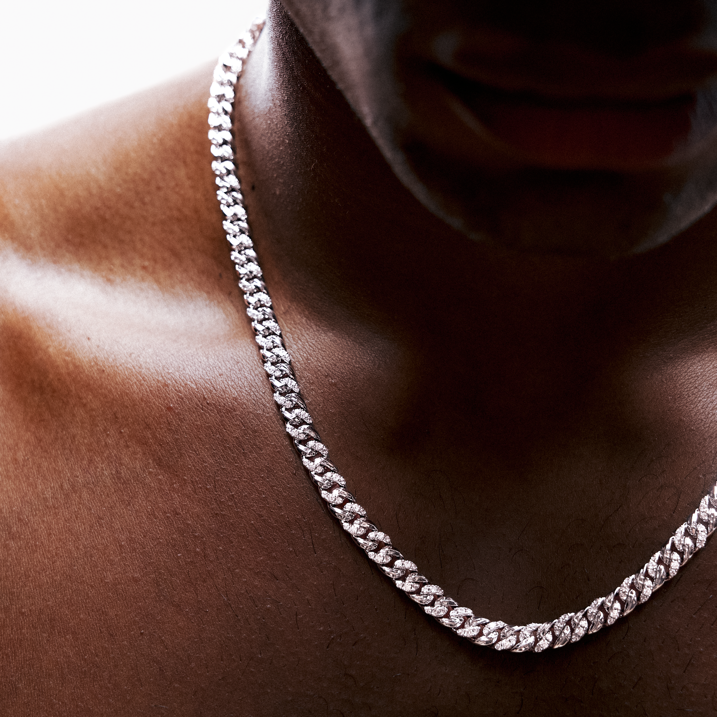 Chaîne Iced Icon Cuban link 6mm 1/2 Argentée