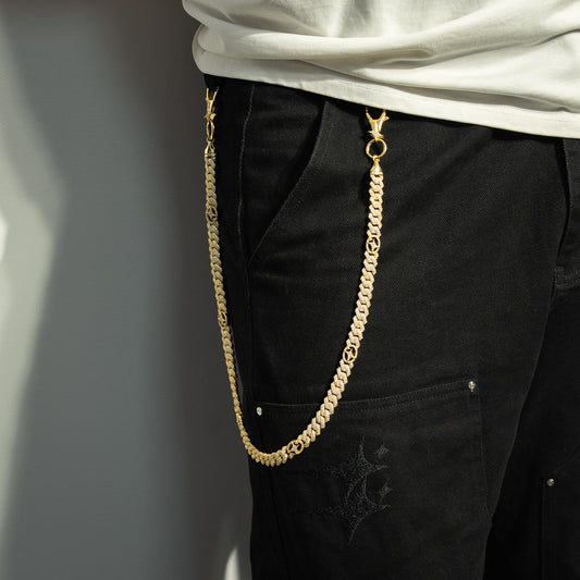 Wallet Chain Prong link Signature 10 mm Dorée