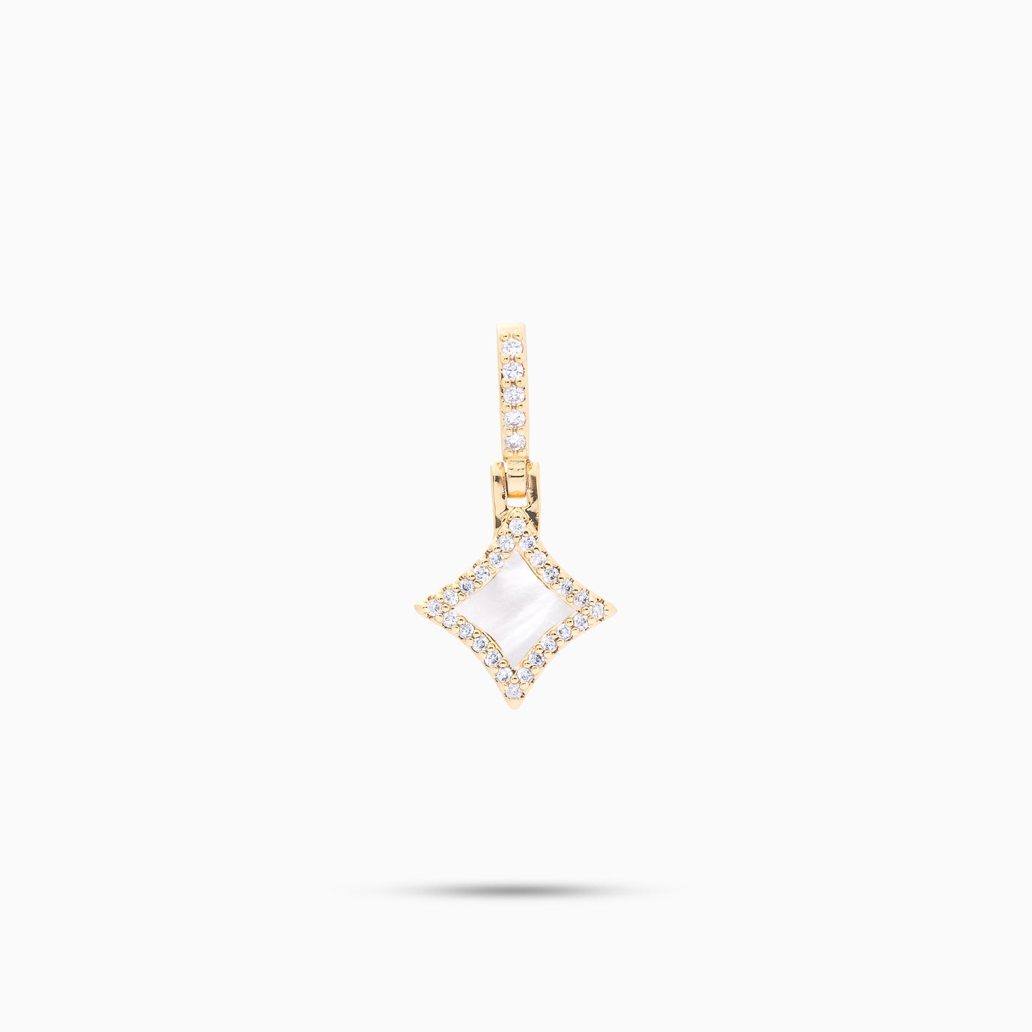 Gold star - White