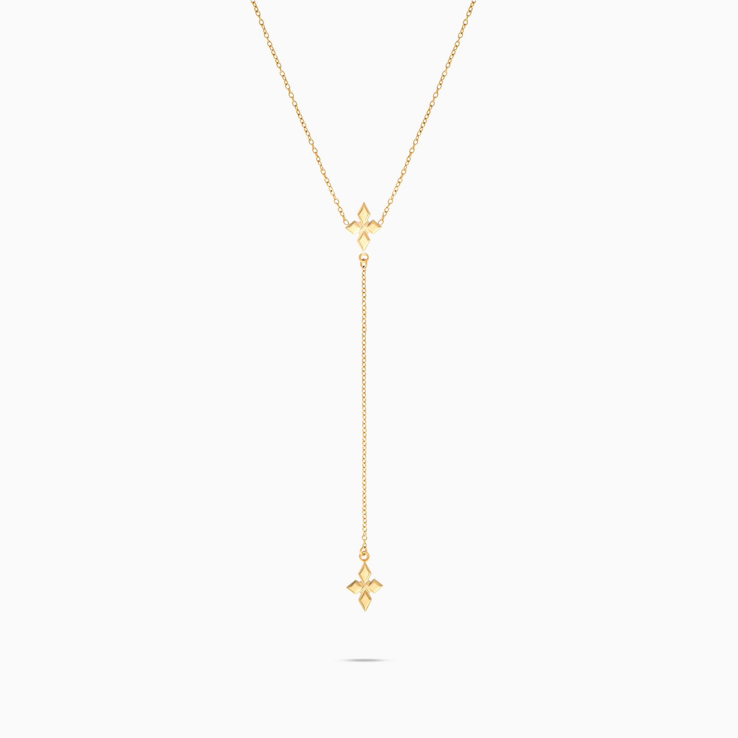 Chaîne Double Crossed Star - Doré