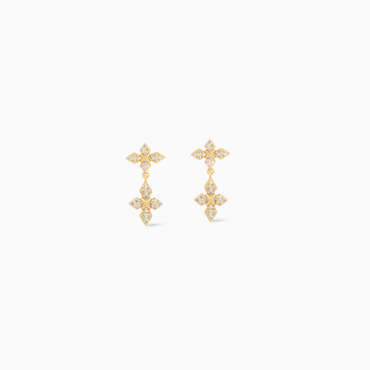 Iced Crossed Star Earrings - Doré