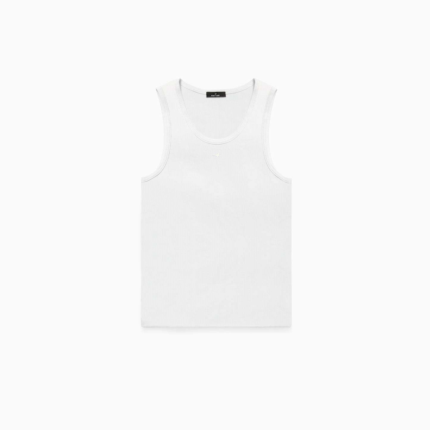 Rib Tank Signature - White