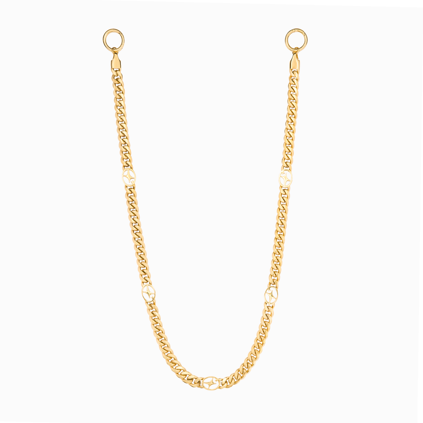 Wallet Chain Cuban link Signature 8 mm Dorée