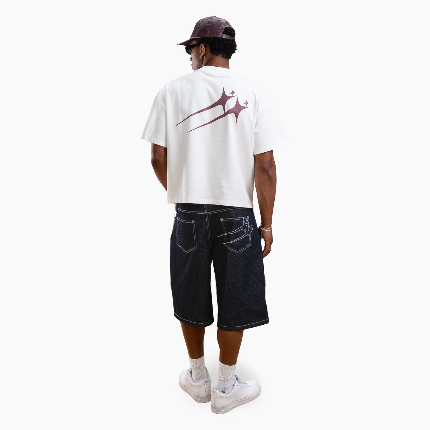 T-shirt Twin Stars - Blanc