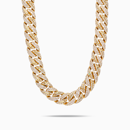 Chaîne Iced Icon Cuban link 15mm Dorée