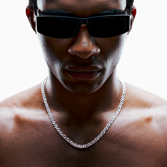 Chaîne Iced Icon Cuban link 6mm 1/2 Argentée