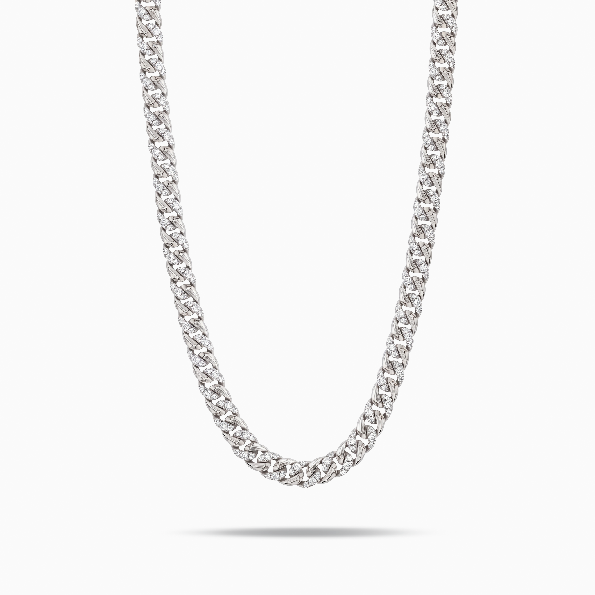 Chaîne Iced Icon Cuban link 6mm 1/2 - Argent 925 / Moissanite VVS ...