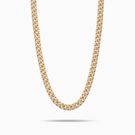 Chaîne Iced Icon Cuban link 6mm 1/2 Dorée
