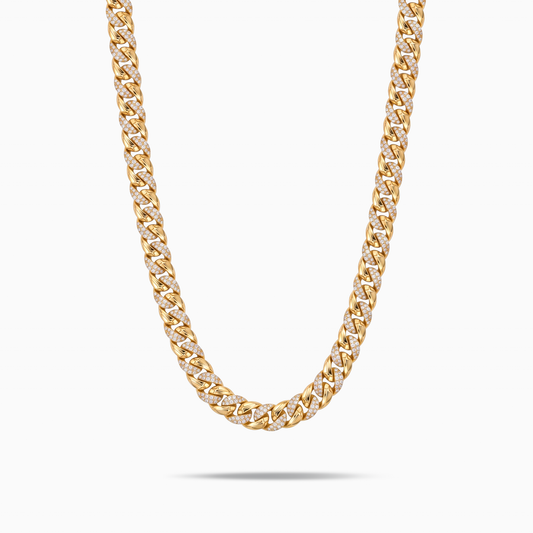 Chaîne Iced Icon Cuban link 8mm 1/2 Dorée