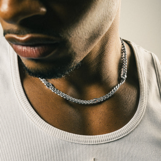 Cuban link chain 6 mm Signature Silver