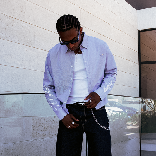 Striped long sleeve Shirt - Bleu & Blanc