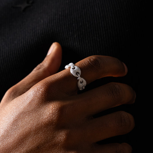 Iced Coffee Beans ring - Argenté