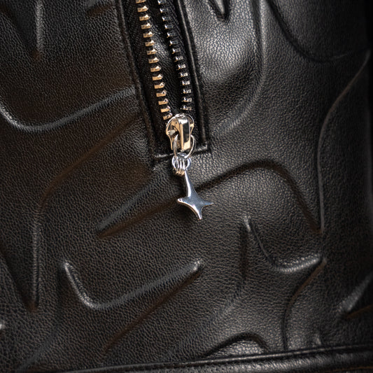 Leather Jacket Monogram - Noir & Moissanite