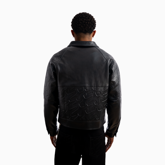 Leather Jacket Monogram - Noir & Moissanite