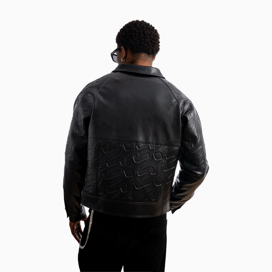 Leather Jacket Monogram - Noir & Moissanite