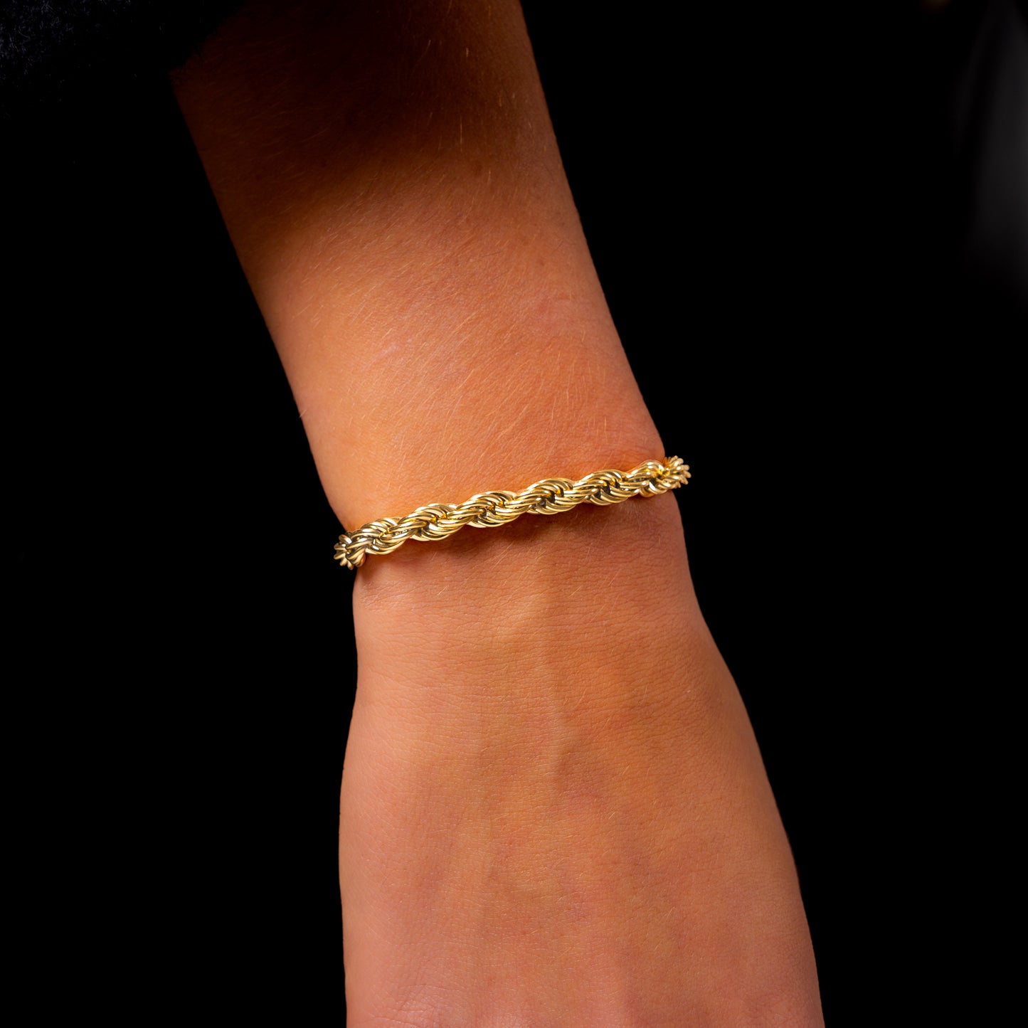 Rope bracelet 6 mm gold