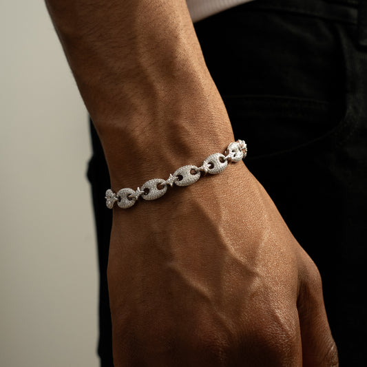 Iced Coffee Beans Bracelet - Silver