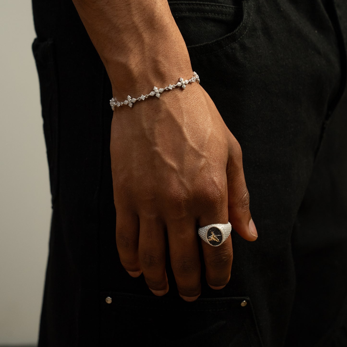 Iced Celestial Bracelet - Silver