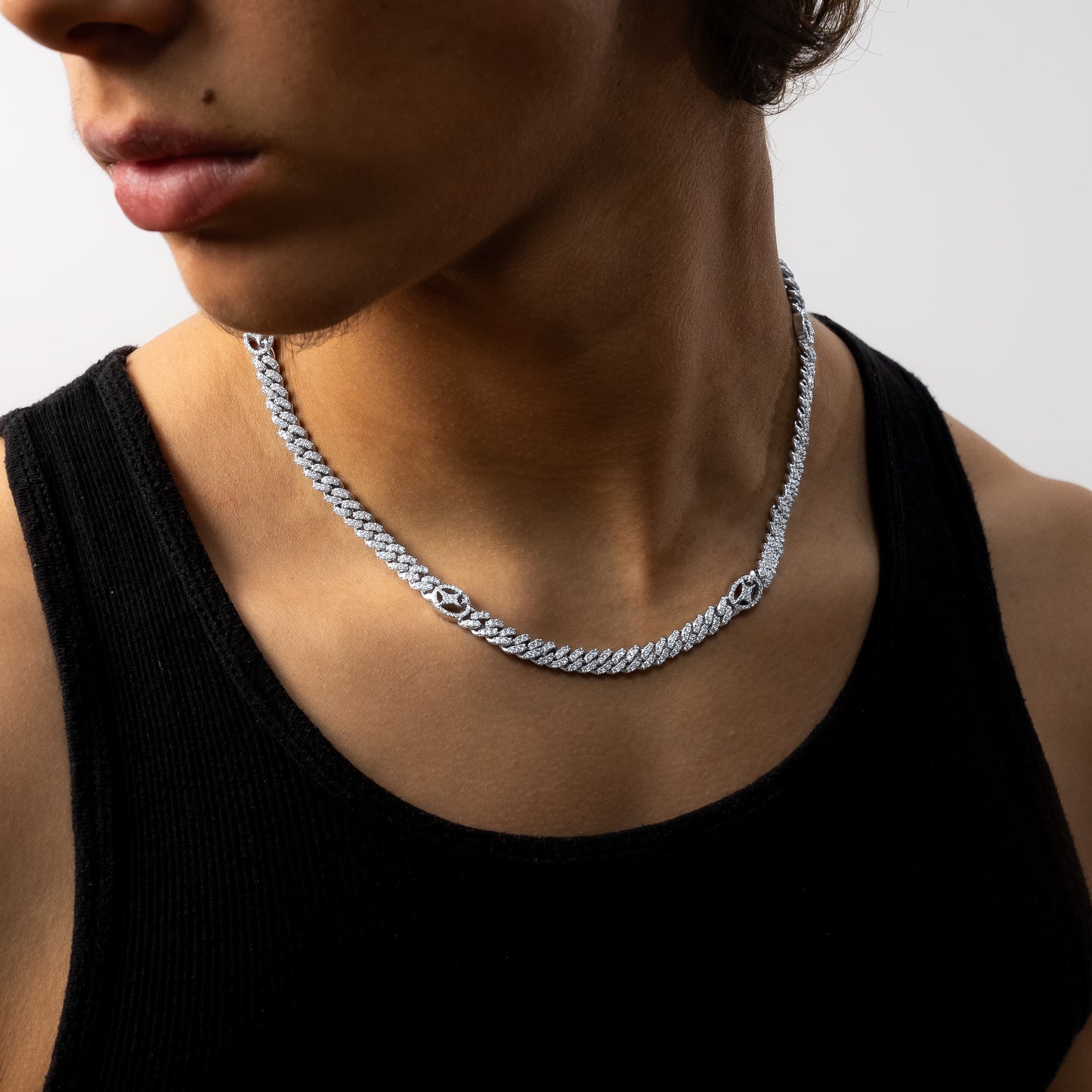 Signature Iced Cuban Link Chain 5mm Silver