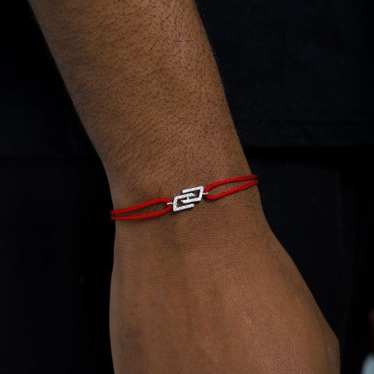 Monogram cord bracelet - Red