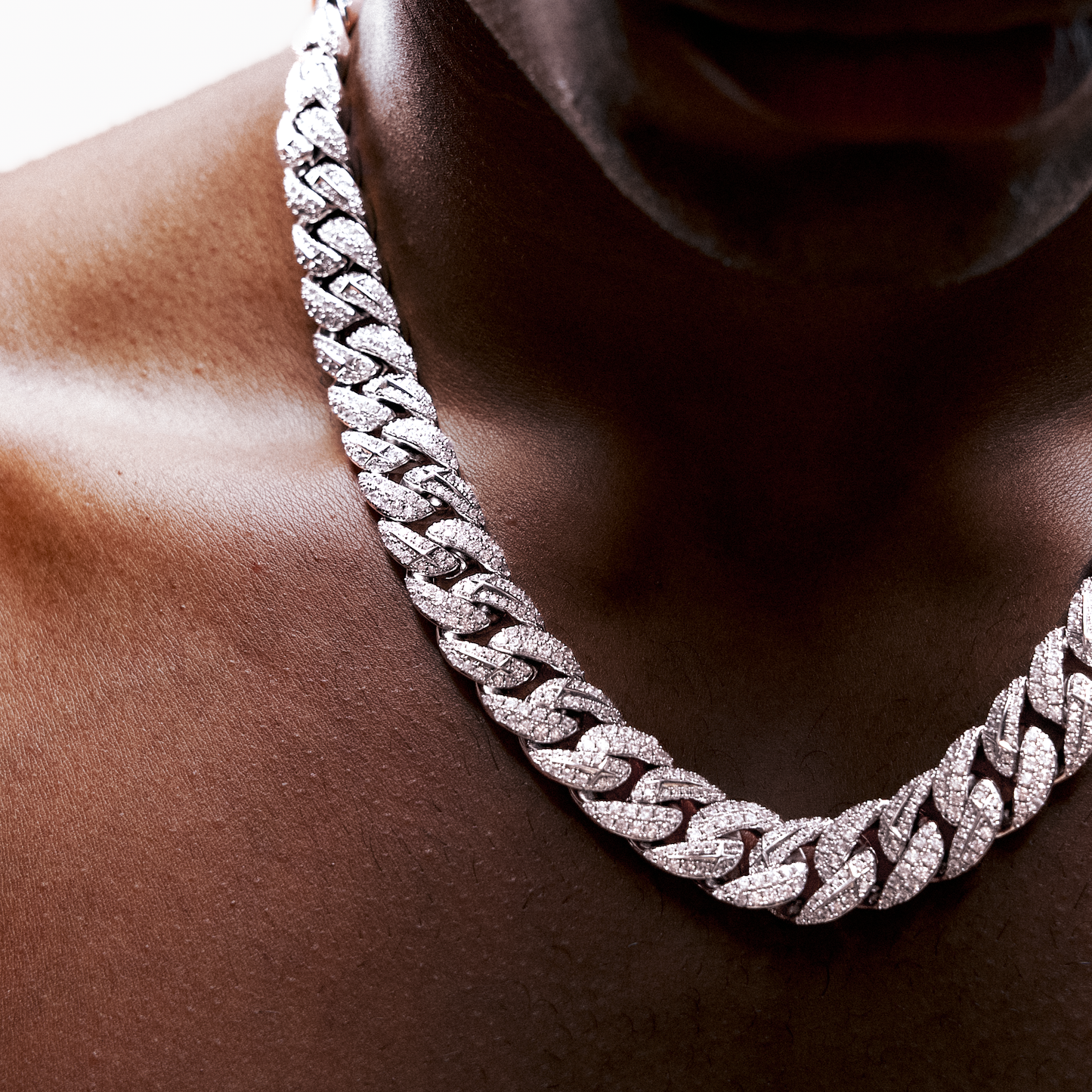 Iced Icon Cuban Link Chain 15mm Silver