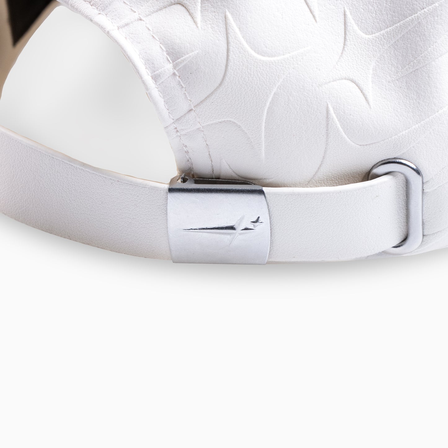 Leather Monogram Cap - Blanc