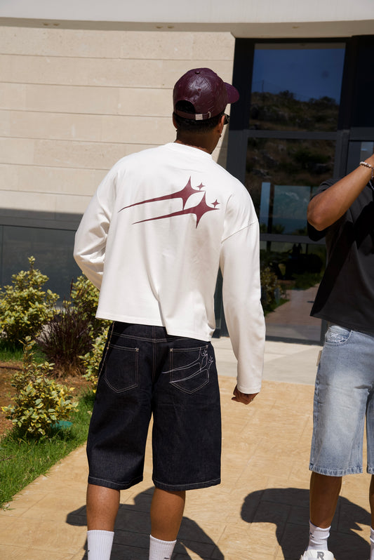 Long sleeve Twin Stars - Blanc
