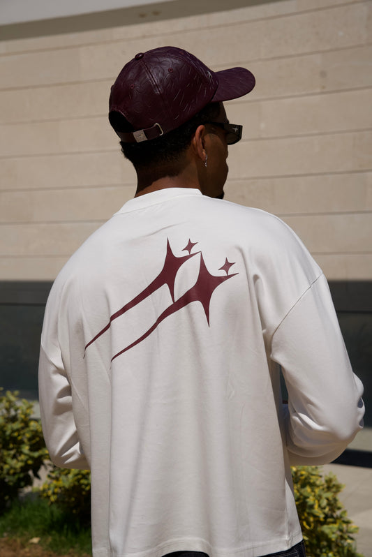 Long sleeve Twin Stars - Blanc