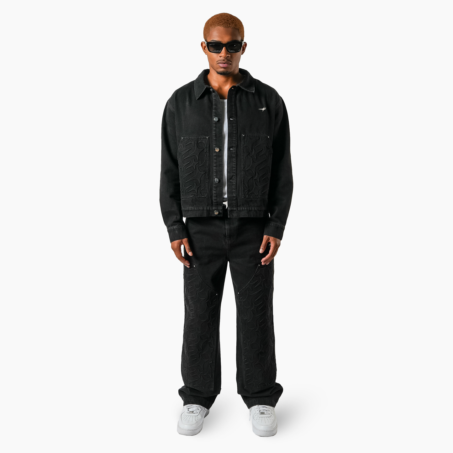 Carpenter Denim Monogram - Black Moissanite