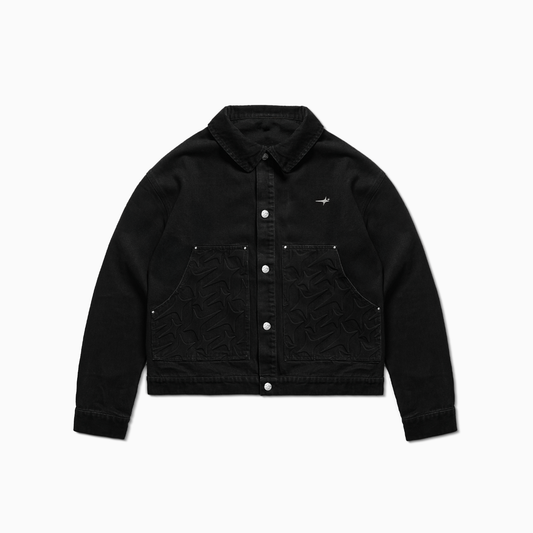 Denim Jacket Monogram - Black Moissanite