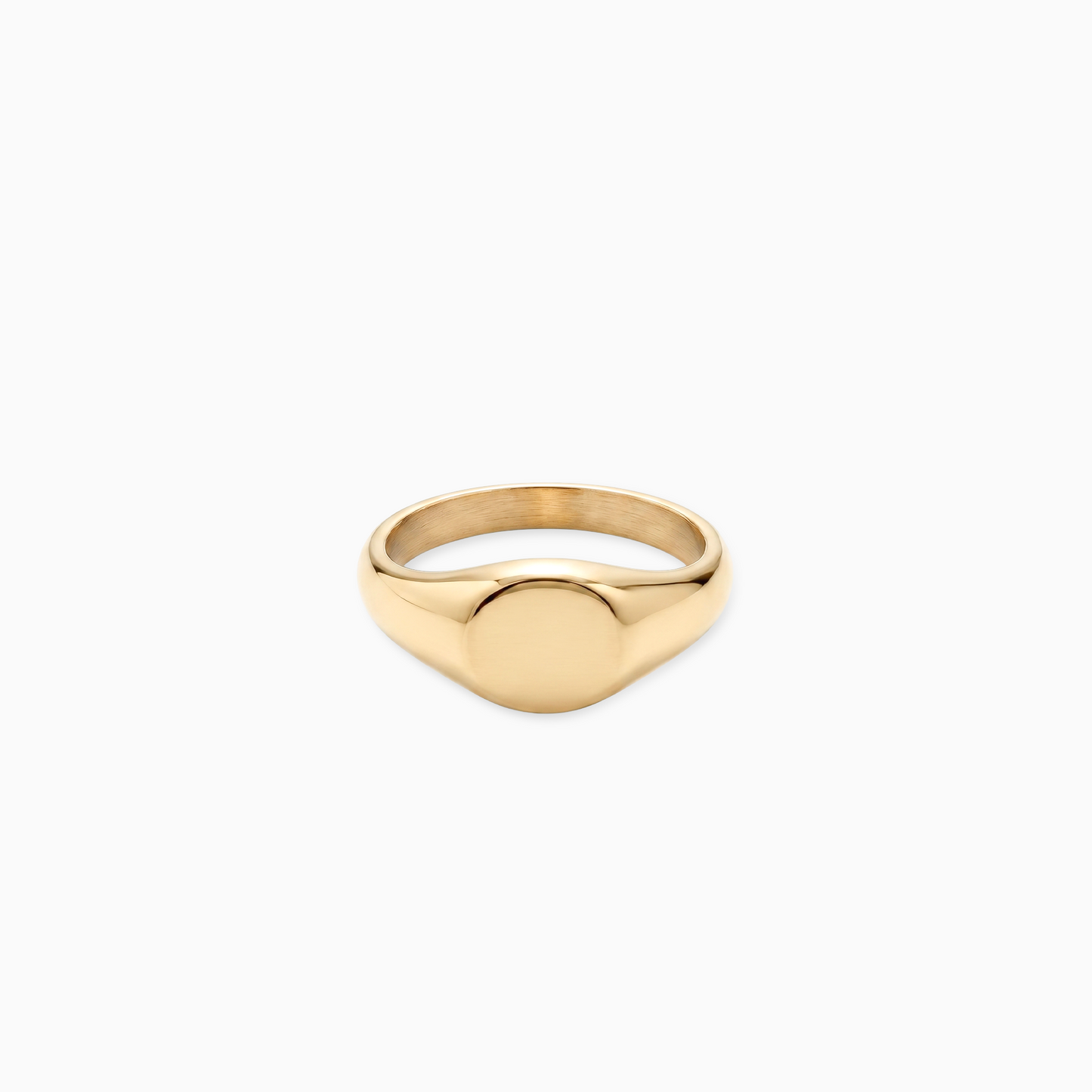 Round signet ring dorée