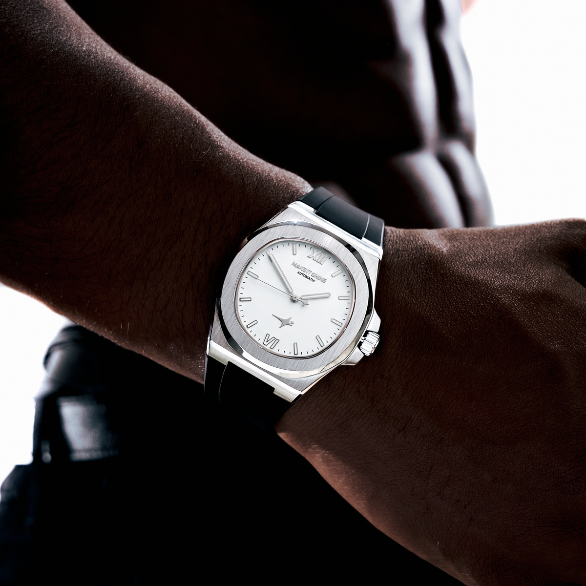 ASON1 - White Dial & Rubber Strap