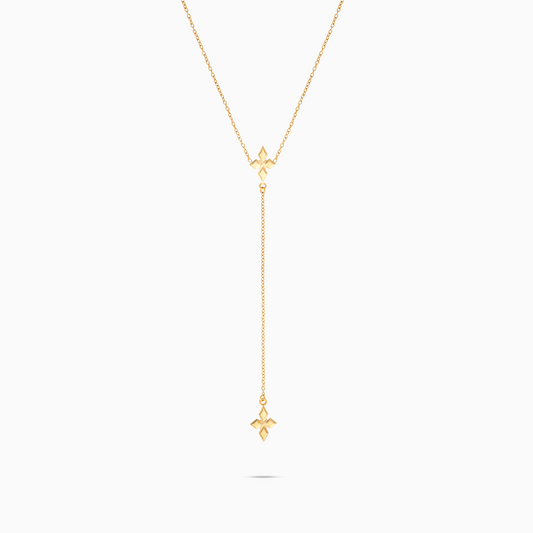 Chaîne Double Crossed Star - Doré