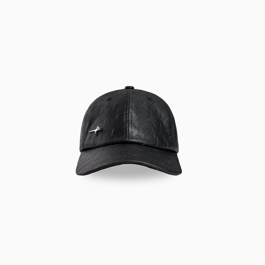 Leather Monogram Cap - Noir